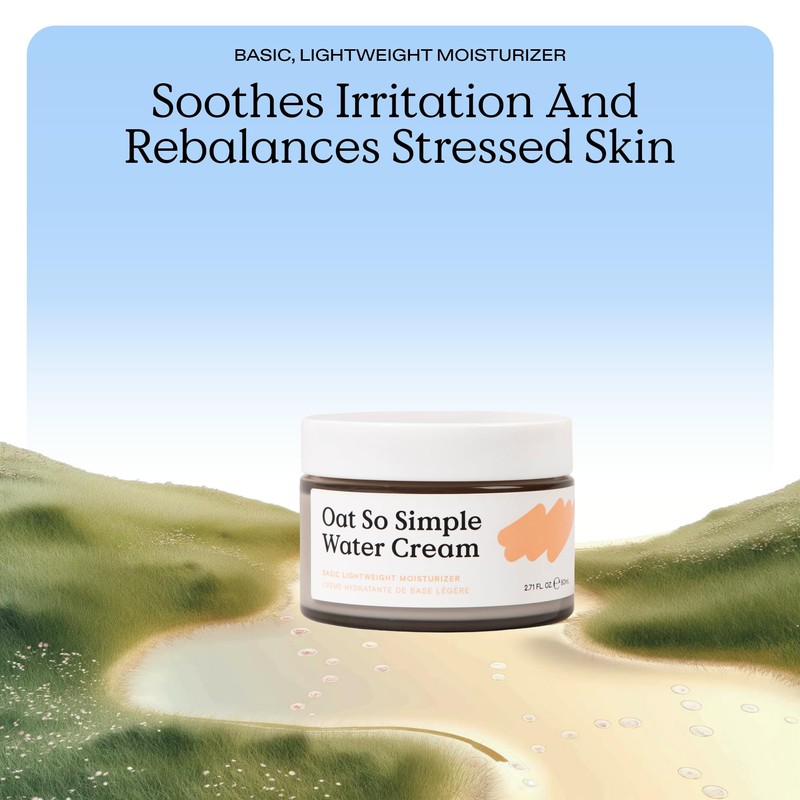 KraveBeauty Oat So Simple Water Cream – Korean-Inspired Daily Moisturizer,