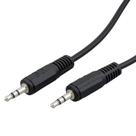 Ecabo 10003 Stereo Audio Jack Cable 3.5 mm Male to 3.5 mm Male - AUX Cable for Car Radios, MP3 Players, Receivers, Computers, Laptops, 0.50 m, Black