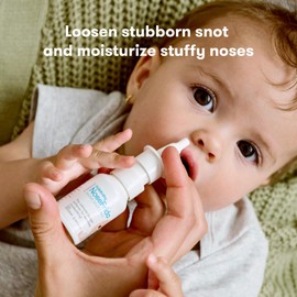 Frida Baby NoseFrida Saline Mist Spray, Baby Saline Nasal Spray Decongestant for Allergy Relief and Congestion Relief to Soften Nasal Passages, 0.68 fl oz