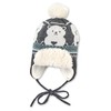 Sterntaler Unisex Baby Knitted Hat Polar Bear Hat, Anthracite Mel.