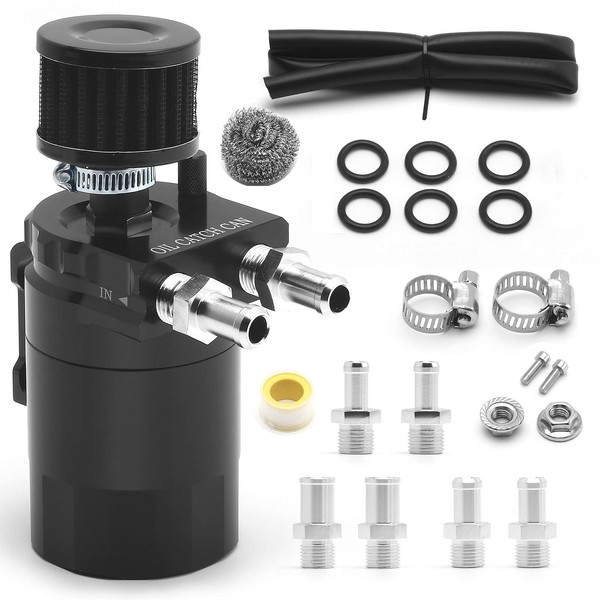 muge racing 400ml Oil Catch Can Kit Universal for Cars/Trucks,