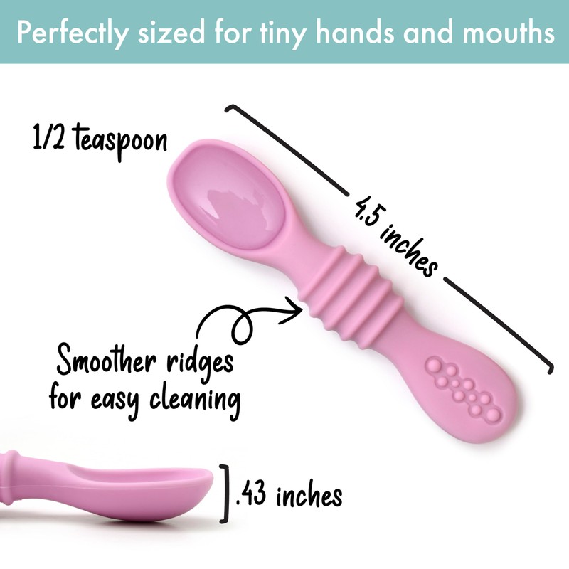 PrimaStella Silicone Chew Spoon Set for Babies and Toddlers |