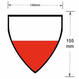 AK Giftshop Poland Pennant Flag Bunting Birthday Wedding Events Decorations - 12pcs / 2.5m Ribbon