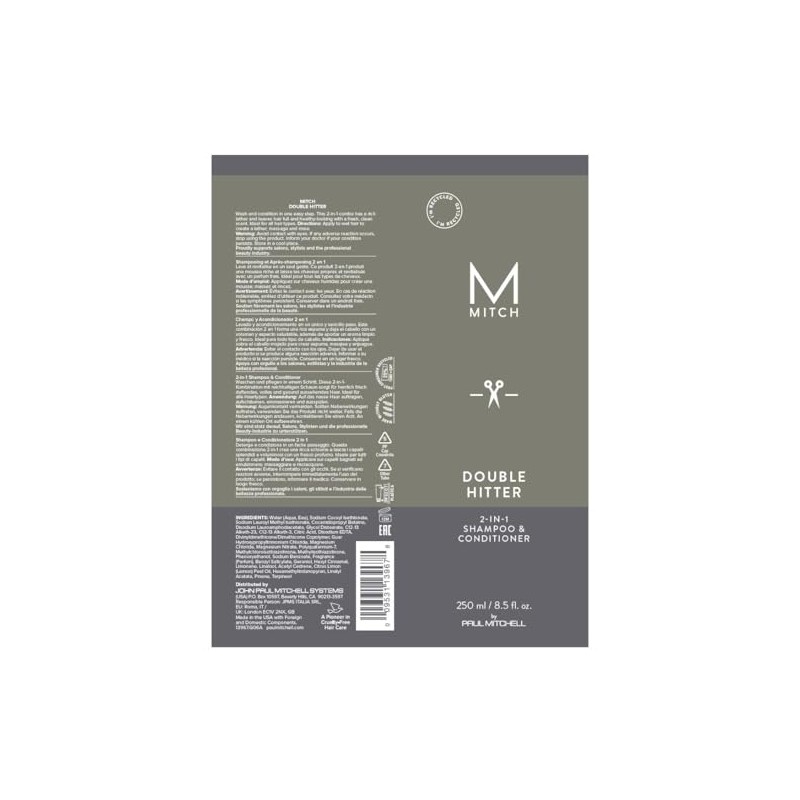 MITCH by Paul Mitchell Double Hitter Shampoo y Acondicionador 2