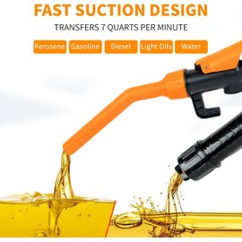 Portable Power Battery Pump, Battery Operated Electric Siphon Pump Water Transfer Pump, Easy to Use Manual Portable Fuel Pump and on-Spill Design Transfer Pump for Fuel, Water, Diesel