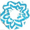 Chevron Fabric Hair Scrunchies Set of 5 Ponytail Holders Turquoise