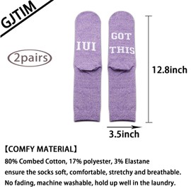 2 Pairs Lucky Gift IUI Got This For Mom/Dad Gift Lucky Fertility IUI Socks Infertility Warrior Gift (IUI)