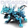 kececo Dragon Mecha Transforming,Mechanical Robot Dragon-Shaped Model Building Block Toy