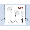 Ardinbir Studio Photo 400w Continuous Light White Umbrella Lighting Kit