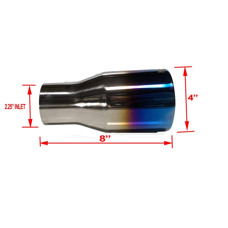 NETAMI NT-2478 Exhaust Tip Stainless Steel Double Wall Straight Cut