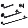 Fapully Luxury European Style Four-Piece Set Wall Mounted Black Bathroom