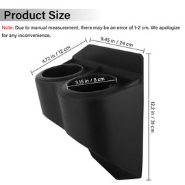 Car Cup Holder, Portable Dual Cup Holders, Multifunctional Cup Drink Holders, Fit for 1997-2013 Corvette C5 C6 (Black)
