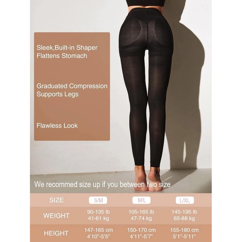 MD FootThera medias de compresión para mujer，8-15mmHg, medias opacas sin