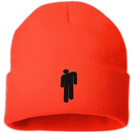 JFAN Knitted Hat Women's Unisex Warm Winter Plain Fleece Lined Hip-Hop Ski Skull Cap Gifts for Friends Cap, orange