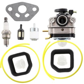Kurihina Compatible with Carburetor Fits For Hyper Tough HY26SST HY26SSTVNM 26CC Trimmer Black Max BM25CSAC BM25SSAC 25CC 2 Cycle Gas Trimmer