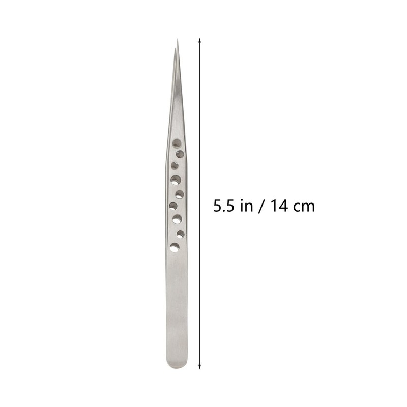 Mipcase 5pcs Precision Tweezers Stainless Steel Electronics Jewelry Tweezers for