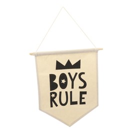 BIUDECO Room Wall Hanging Canvas Banner Creative Educational Letter Print Art for Boys Decor Beautiful Wall Tapestry for Nursery Playroom Easy to Clean and Wash