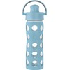 Lifefactory 16-Ounce Glass Water Bottle with Active Flip Cap and