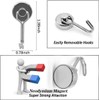 XOPOZON 4 Pack Magnetic Hooks, Pull Extra Strong Neodymium Magnet