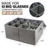 LotFancy Stemware Storage Container for Moving, Hard Shell, Wide Wine