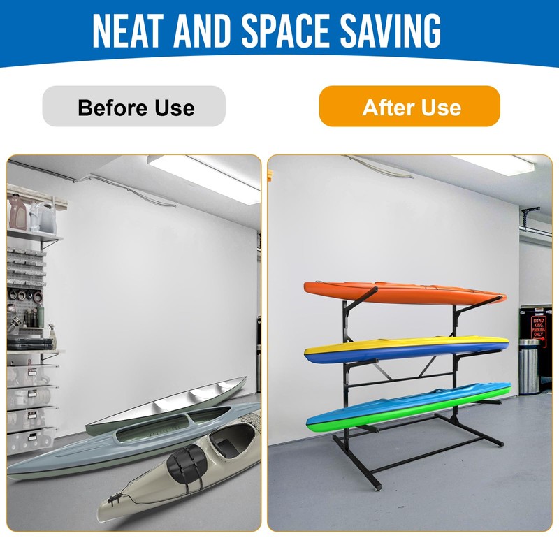ZSLTLDU Kayak Racks for Outdoor Storage, Kayak Storage Rack, 3