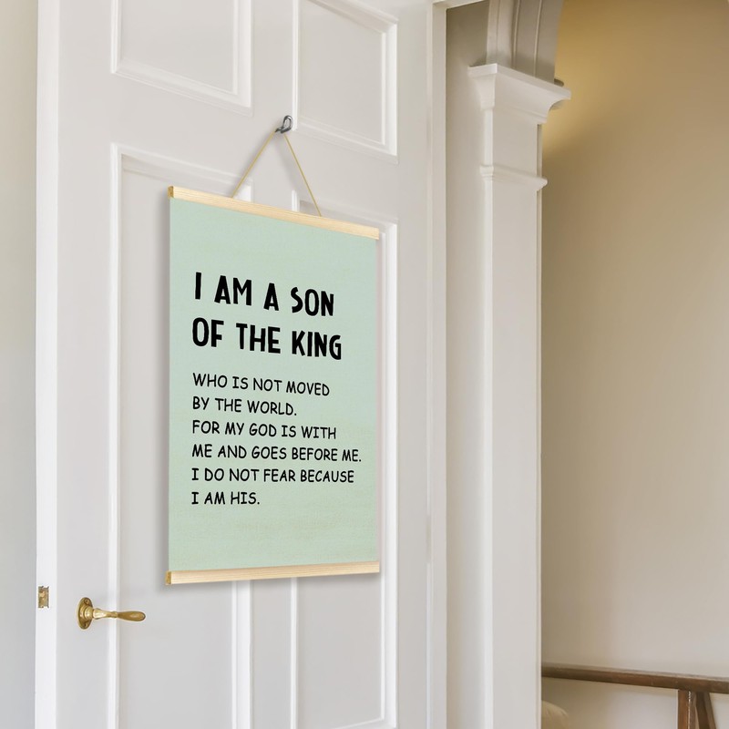 TAEDIN Christian Baby Boy Room Poster Hanger Frame, Faith Scripture