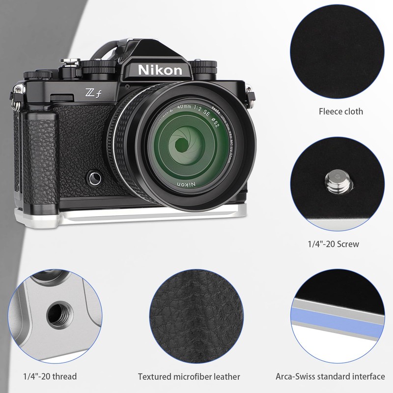 Haoge HG-ZFS カメラホルダー ハンドグリップ Nikon Z f ZF L字型グリップ Arca