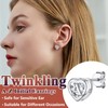 Silvora Letter Earrings 925 Silver Letter Stud Earrings with Zirconia