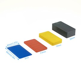 BouGPeng 84 pieces spacers, plastic base plates, plastic, 60 mm x 40 mm, glazing blocks, spacer plates, made in Germany, furniture, window wedges up to 6 t for doors and windows (thickness: 2-20 mm)