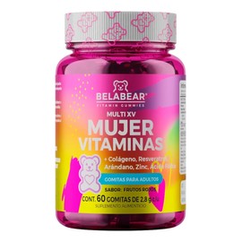 Multivitamínico en Gomitas para Mujer | Con Vitaminas y Minerales | Sabor Frutos Rojos