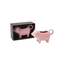 CGB Giftware | Mini Pig Milk Jug | Breakfast Afternoon Tea Creamer| Holds 40ml | Kitchen Accessory | Pink | Gift Boxed | Loft Range | GB05935