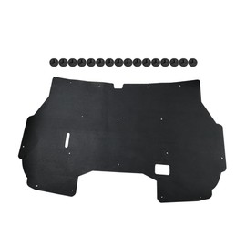 Zieichy Black Truck Under Hood Insulation Pad Heat Shield with Clips Fits for Ford F150 1992-1996, for Ford F250 F350 1992-1997