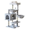 KIYUMI Cat Tree Cat Tower Condo with Sisal Scratching Post