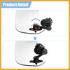 Partuto 28.5cm Motorcycle Windshield Motorcycle Wind Deflector Clear Lens Adjustable