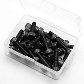 Pack of 30 M5 x 20 mm Cylinder Screws with Hexagon Socket 304 Stainless Steel Black Oxide Cylinder Head Screws Full Thread