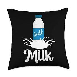 Milk Funny Milk Lovers Design Costume Milk And Cookies Throw Pillow