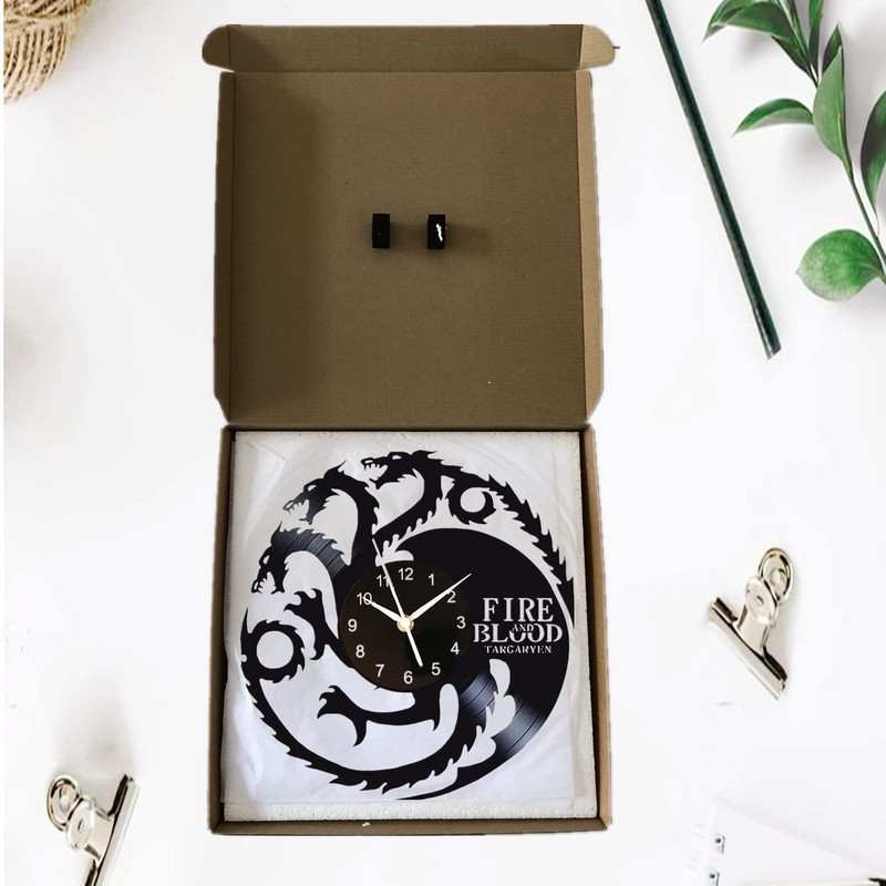 Game of Thrones Record Wall Clock Winter Comes Vinyl Record