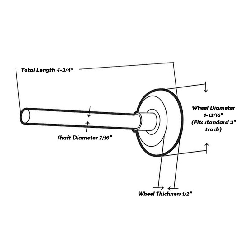 HardwareX supply 2" Nylon Sealed Garage Door Rollers, 6200ZZ High