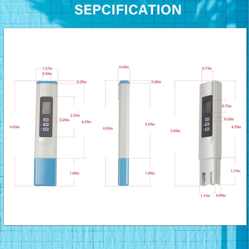 Bzsunway SALT-3050 Waterproof IP65 Meter, Digital Salinity PPM Temperature Tester