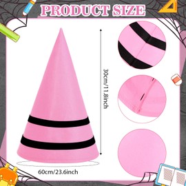 Kavoc 2 Pcs Colorful Crayon Costume Include Crayon Apron and Funny Gnome Cone Hat for World Book Day Fancy Dress Up (Pink)