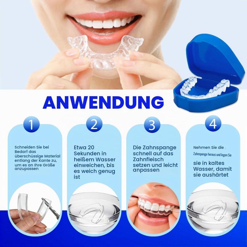 Set of 4 teething rails, teeth night, tooth sleep splint,