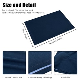 2 Pack Neck Warmer Snoods for Men Women Warm Windproof Thin Fleece Winter Neck Gaiter Scarfs Face Covering Bandana for Hiking Skiing Cycling Running (Black+Navy)