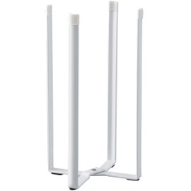 Yamazaki 6784 Kitchen Eco Stand, Tower, White, Approx. W 4.7 x D 3.7 x H 10.4 inches (12 x 9.5 x 26.5 cm), Foldable Triangular Corner Drainer, Slim