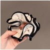 Scrunchie Bi-color Simple Hair Closure Hair Accessory Adult Large (White)