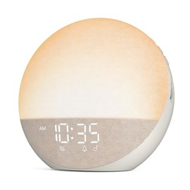 Odokee Sunrise Alarm Clock White Noise Machine: Natural Wake Up Light | Dimmable Clock with Bluetooth Speaker for Bedroom - 25 Sleep Sounds for Baby A