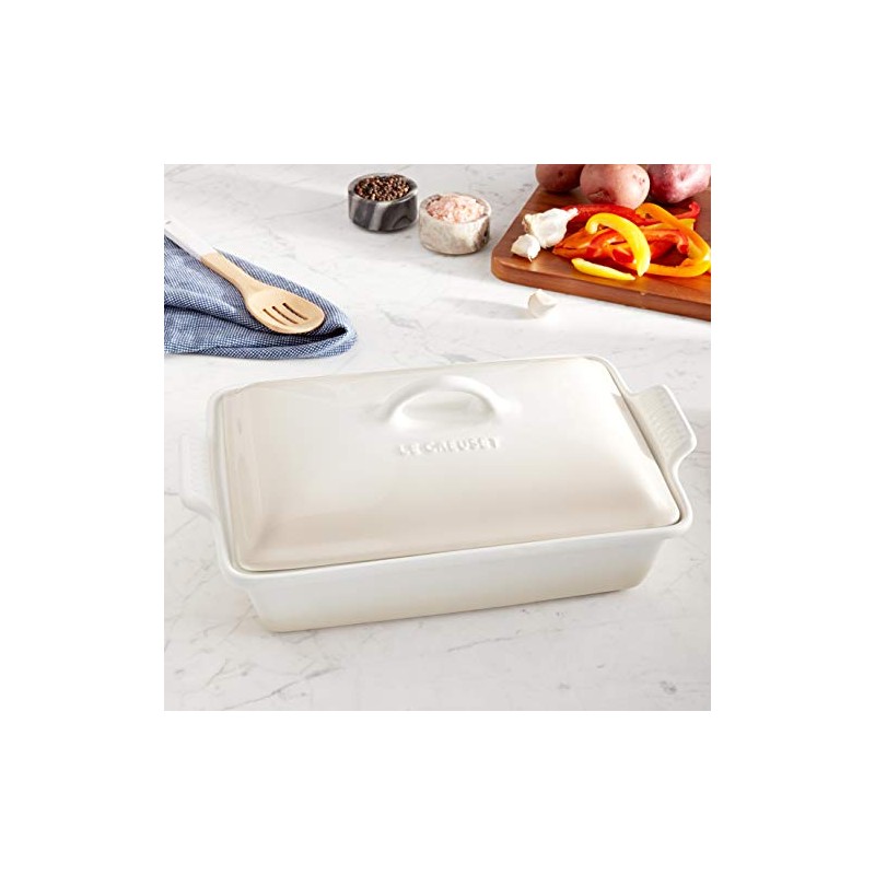 Le Creuset Stoneware Heritage Covered Rectangular Casserole, 4 qt. (12"