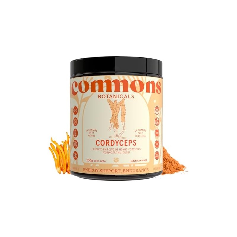 Commons Hongos Adaptógenos - Hongo Cordyceps - Extracto Puro en