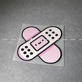 DXYMOO Cute Pink Cross Band Aid Hurt Car Stickers Truck Motor Bicycle Tape Laptop Vehicle Decal Graphics 10x10cm
