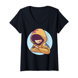 Womens Cartoon Character In design Cute Design For Kids V-Neck T-Shirt