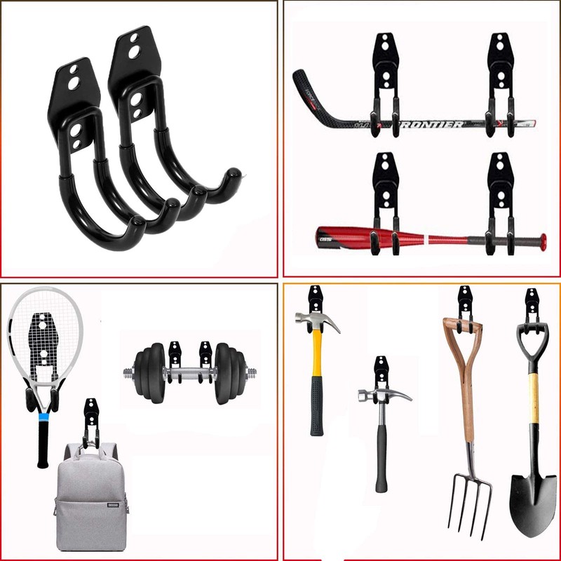 Garage Wall Bracket, 2 Pieces Garage Storage Double Hooks Wall